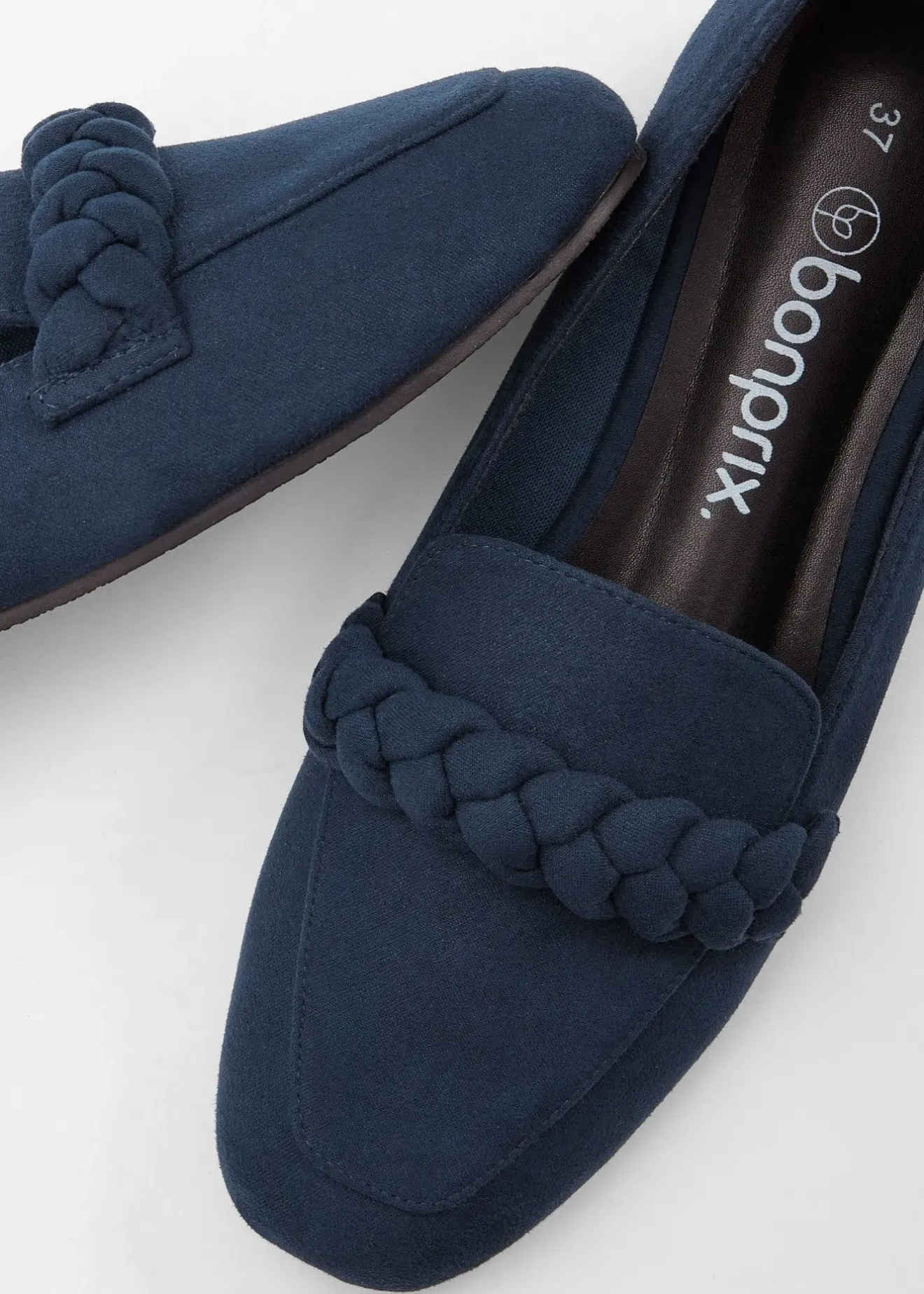 bonprix Mocassins à détail tressé|Femme Loafers|Slippers & Mocassins