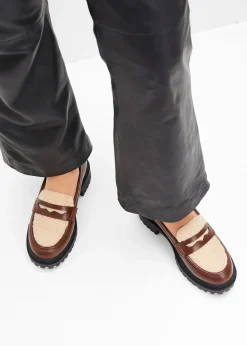 bonprix Mocassins à semelle épaisse|Femme Chaussures D'Hiver Fourrées|Slippers & Mocassins