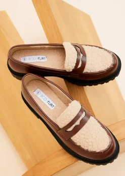 bonprix Mocassins à semelle épaisse|Femme Chaussures D'Hiver Fourrées|Slippers & Mocassins