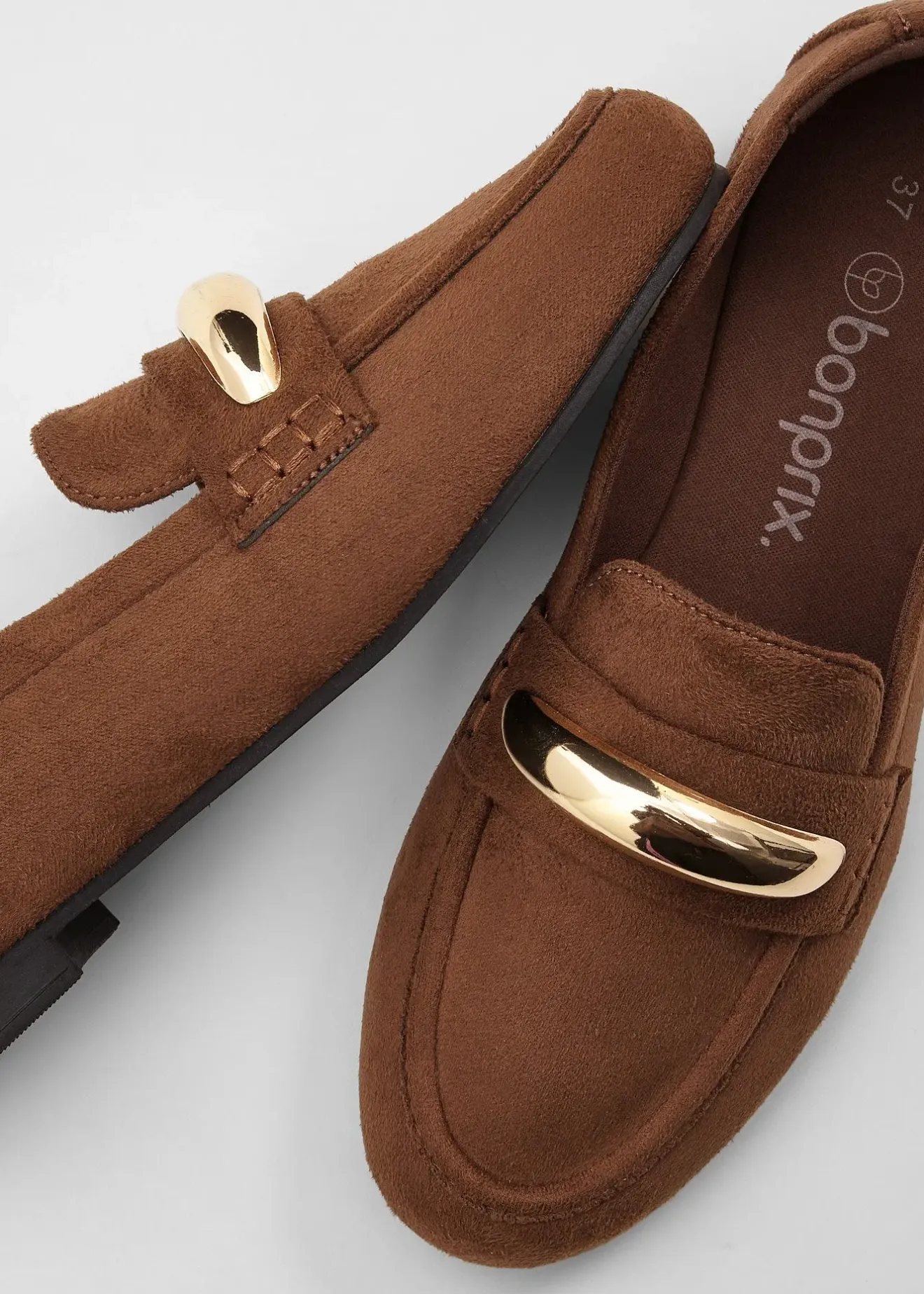 bonprix Mocassins aux détails métalliques|Femme Loafers|Slippers & Mocassins