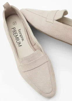 Femme bonprix Loafers|Slippers & Mocassins|Mocassins en cuir velours