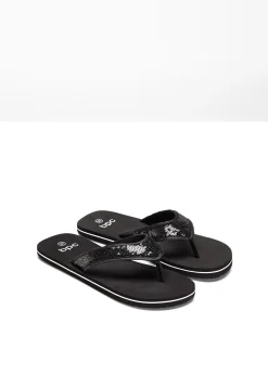 bonprix Mules entredoigt avec sequins|Femme Chaussures D'Été|Vêtements De Plage