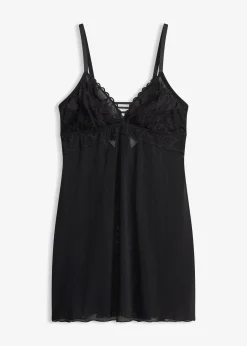 Femme bonprix Guêpières & Déshabillés|Dessous|Négligé à dentelle cœurs, sans armatures