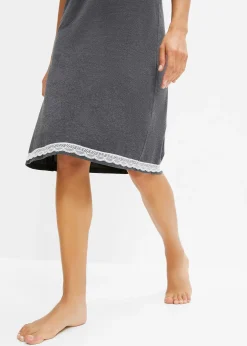 Femme bonprix Basiques|Lingerie Nuit|Nuisette avec patte de boutonnage et dentelle