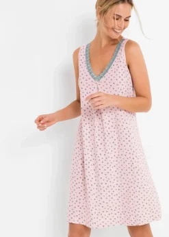 bonprix Nuisette courte et douce en viscose mélangée|Femme Lingerie Nuit