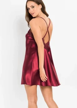 bonprix Nuisette en satin|Femme Guêpières & Déshabillés|Dessous