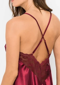 bonprix Nuisette en satin|Femme Guêpières & Déshabillés|Dessous