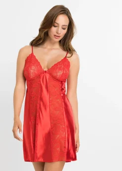 bonprix Nuisette en satin|Femme Guêpières & Déshabillés|Dessous