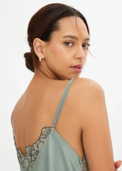 bonprix Nuisette en satin avec broderie|Femme Guêpières & Déshabillés|Dessous