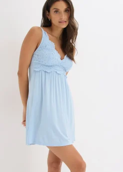 bonprix Nuisette en viscose avec broderies anglaises|Femme Guêpières & Déshabillés|Dessous