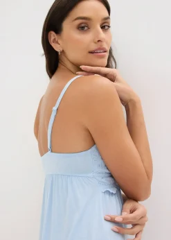 bonprix Nuisette en viscose avec broderies anglaises|Femme Guêpières & Déshabillés|Dessous