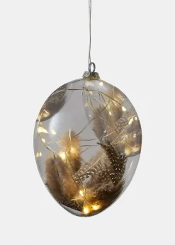 bonprix Salon·Décoration|Accessoires Déco|Objet déco LED Œuf avec plumes