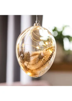 bonprix Salon·Décoration|Accessoires Déco|Objet déco LED Œuf avec plumes