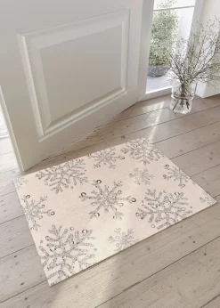 bonprix Couloir·Tapis D'Entrée|Tapis D'Entrée|Paillasson avec motif de flocons de neige