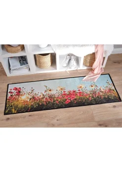 bonprix Paillasson lavable à motif pré fleuri| Couloir·Tapis De Couloir|Couloir·Tapis D'Entrée