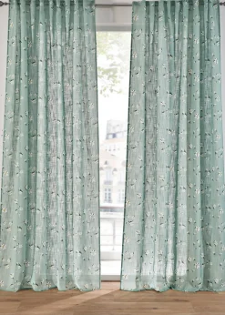 bonprix Panneau (1 pce.) à motif floral contenant du polyester recyclé| Salon·Rideaux & Voilages|Rideaux Classiques
