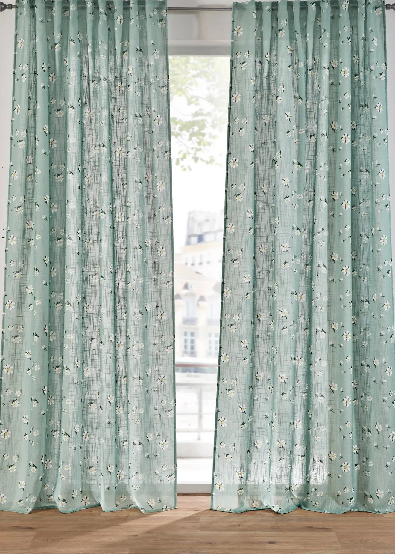 bonprix Panneau (1 pce.) à motif floral contenant du polyester recyclé| Salon·Rideaux & Voilages|Rideaux Classiques