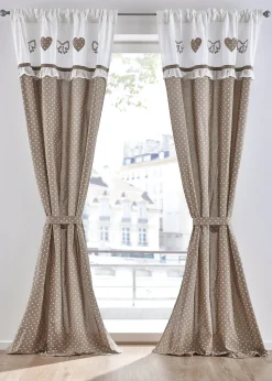 bonprix Panneau coton avec embrasse (1 pce.)| Salon·Rideaux & Voilages|Rideaux Classiques