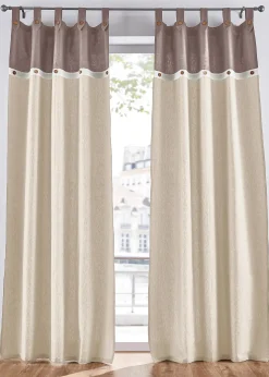 bonprix Salon·Rideaux & Voilages|Rideaux Classiques|Panneau en coton avec boutons (1 pce.)