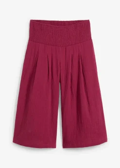 bonprix Pantacourt en gaze de coton|Femme Pantalons