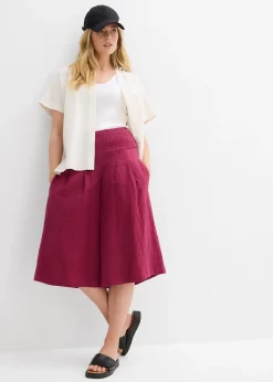 bonprix Pantacourt en gaze de coton|Femme Pantalons