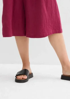 bonprix Pantacourt en gaze de coton|Femme Pantalons