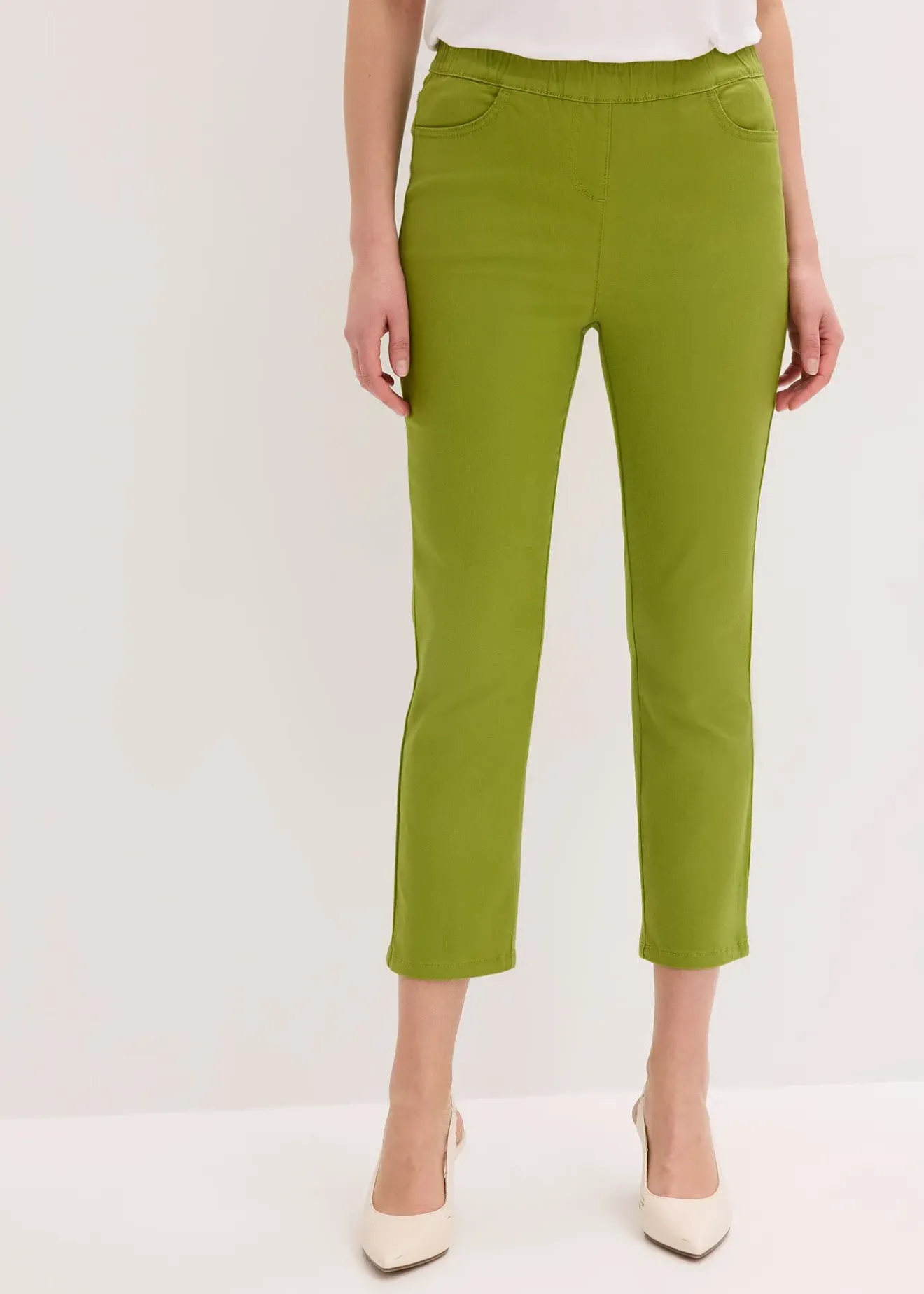 bonprix Pantalon 7/8 à taille élastiquée|Femme Pantalons