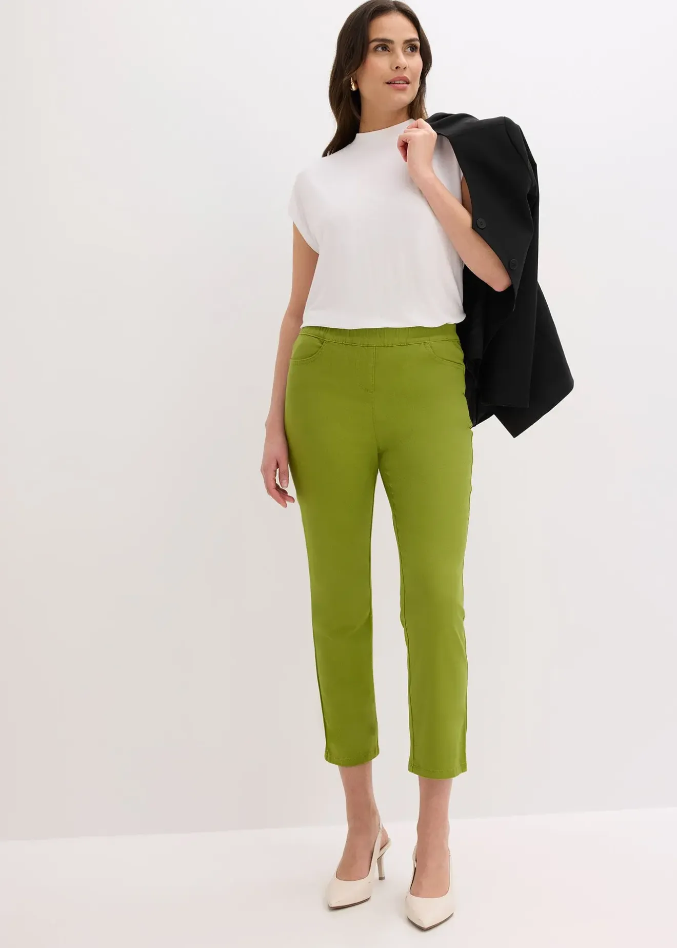 bonprix Pantalon 7/8 à taille élastiquée|Femme Pantalons