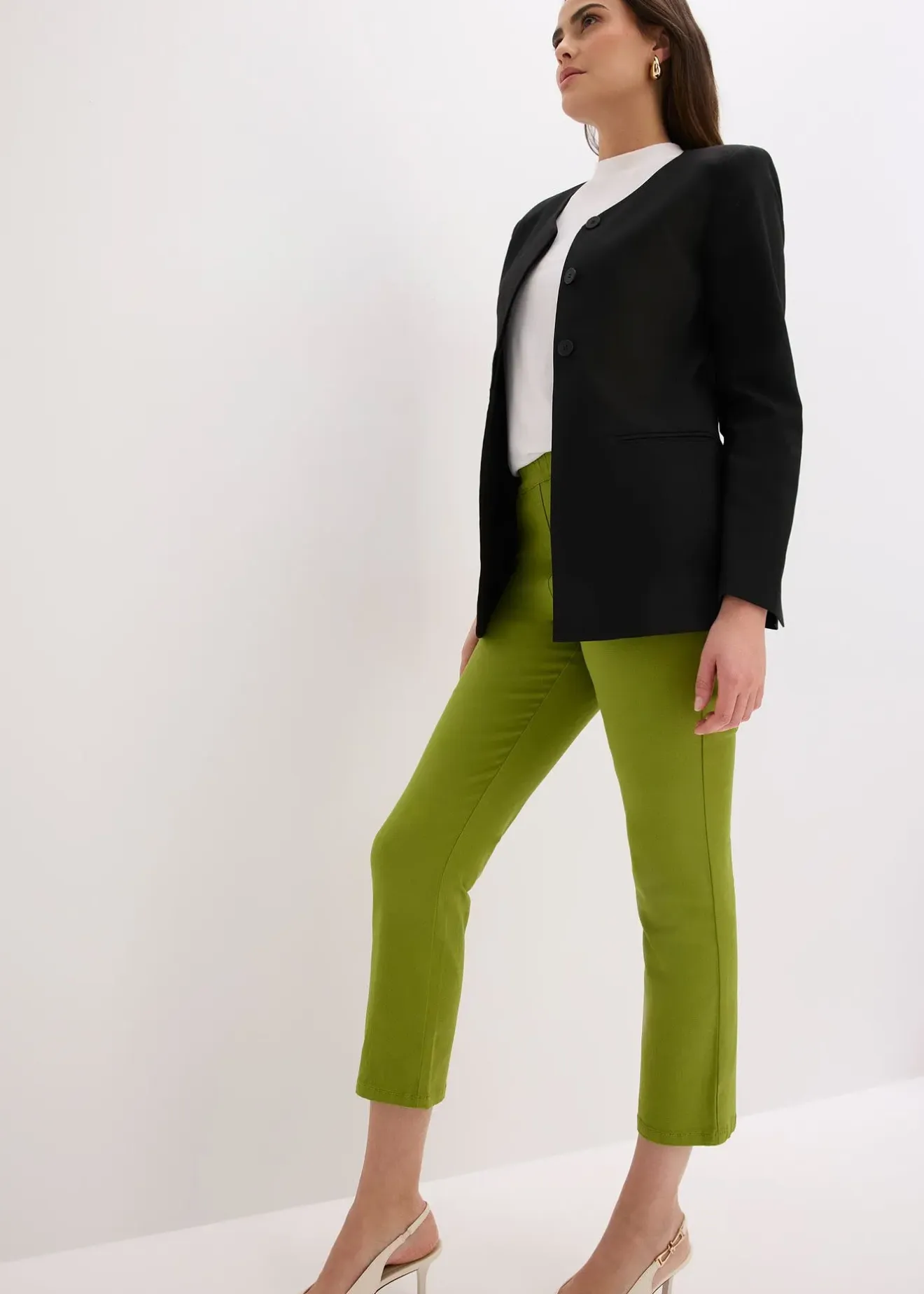 bonprix Pantalon 7/8 à taille élastiquée|Femme Pantalons