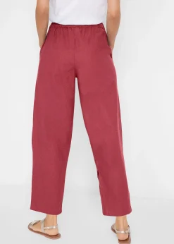 bonprix Pantalon 3/4 aérien en lin mélangé|Femme Pantalons