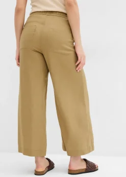 Femme bonprix Pantalons|Pantalon 7/8 en Lyocell à taille élastiquée