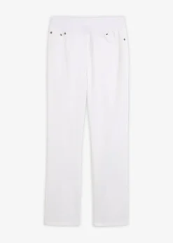 bonprix Pantalon à enfiler avec taille confortable, Straight|Femme Pantalons