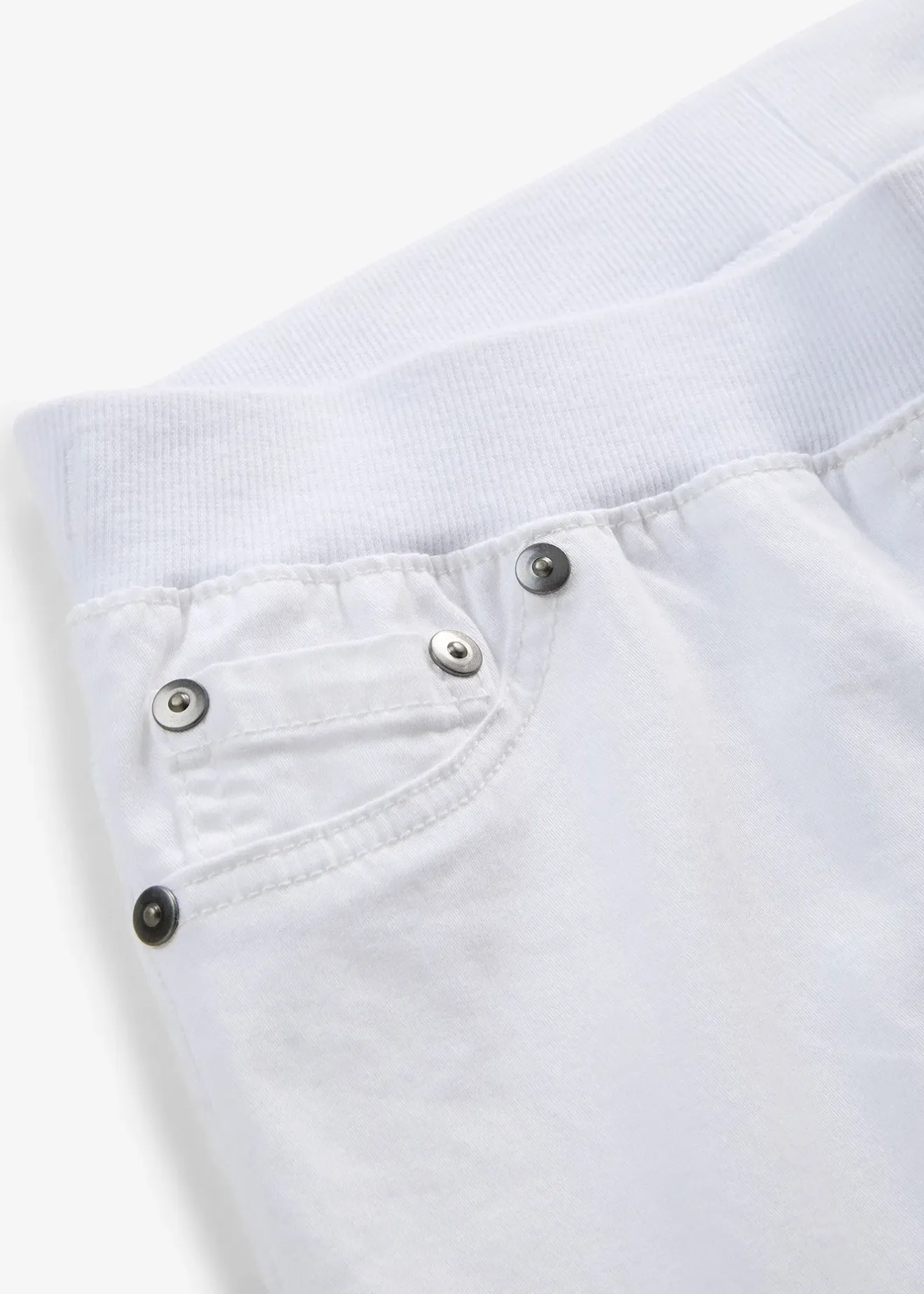 bonprix Pantalon à enfiler avec taille confortable, Straight|Femme Pantalons