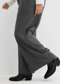 Femme bonprix Premium|Pantalons|Pantalon à motif chevrons, laine majoritaire