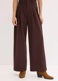 bonprix Pantalon à pinces avec taille élastiquée|Femme Pantalons