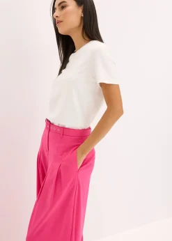 bonprix Pantalon à pinces avec ceinture (ens. 2 pces)|Femme Pantalons