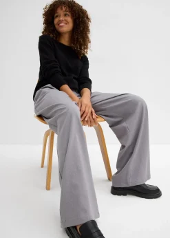 bonprix Pantalon à pinces avec lien à nouer|Femme Pantalons