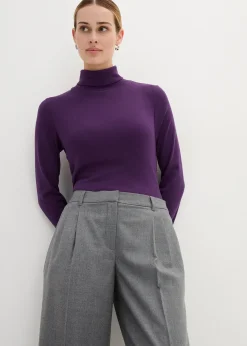 bonprix Pantalon à pinces en laine|Femme Premium|Pantalons