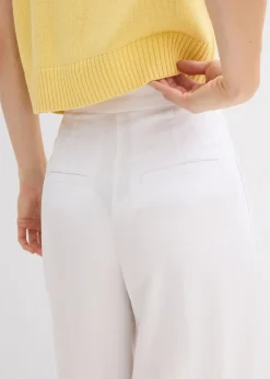 Femme bonprix Pantalons|Pantalon à pinces en lyocell fluide