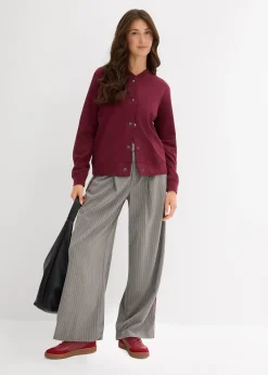 Femme bonprix Pantalons|Pantalon à pinces et galon contrastant