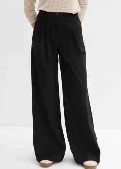 bonprix Pantalon à pinces et taille élastiquée|Femme Pantalons
