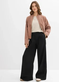 bonprix Pantalon à pinces et taille élastiquée|Femme Pantalons