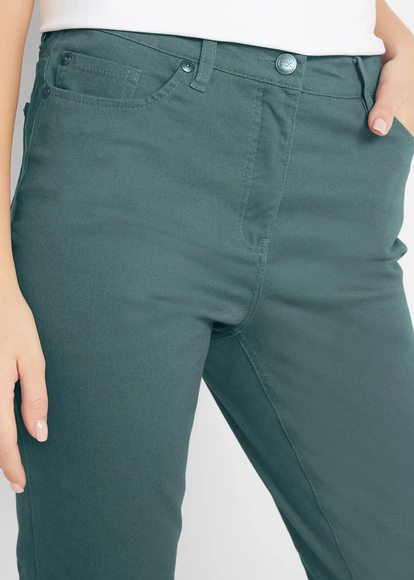 Femme bonprix Pantalons|Pantalon 7/8 taille haute