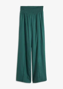 Femme bonprix Pantalons|Pantalon à taille élastiquée en crêpe de viscose fluide