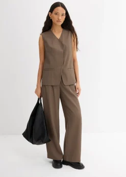 Femme bonprix Pantalons|Pantalon à texture twill