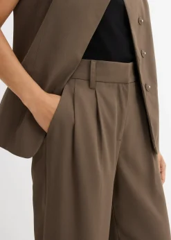 Femme bonprix Pantalons|Pantalon à texture twill