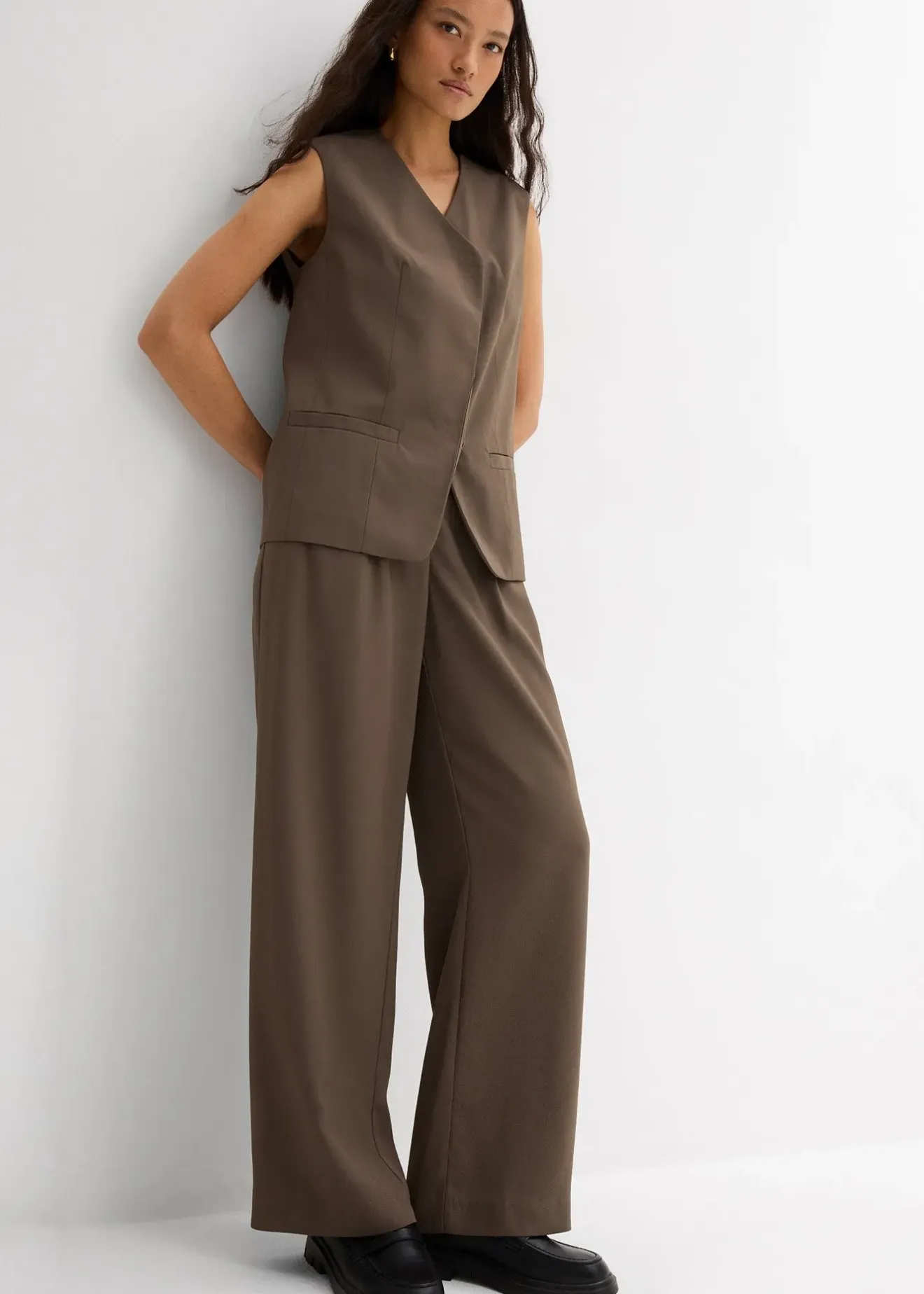 Femme bonprix Pantalons|Pantalon à texture twill