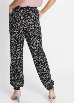bonprix Pantalon 100% viscose, taille élastiquée|Femme Pantalons