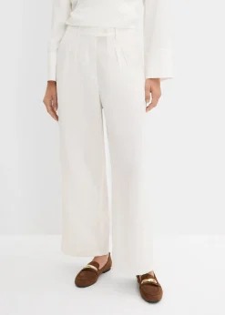 Femme bonprix Pantalons|Pantalon avec bouton décoratif