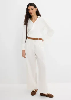 Femme bonprix Pantalons|Pantalon avec bouton décoratif